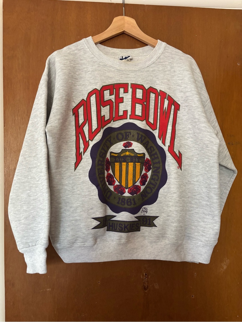 1991 vintage 90s Rose Bowl Graphic Crewneck Sweatshirt - 
UW huskies